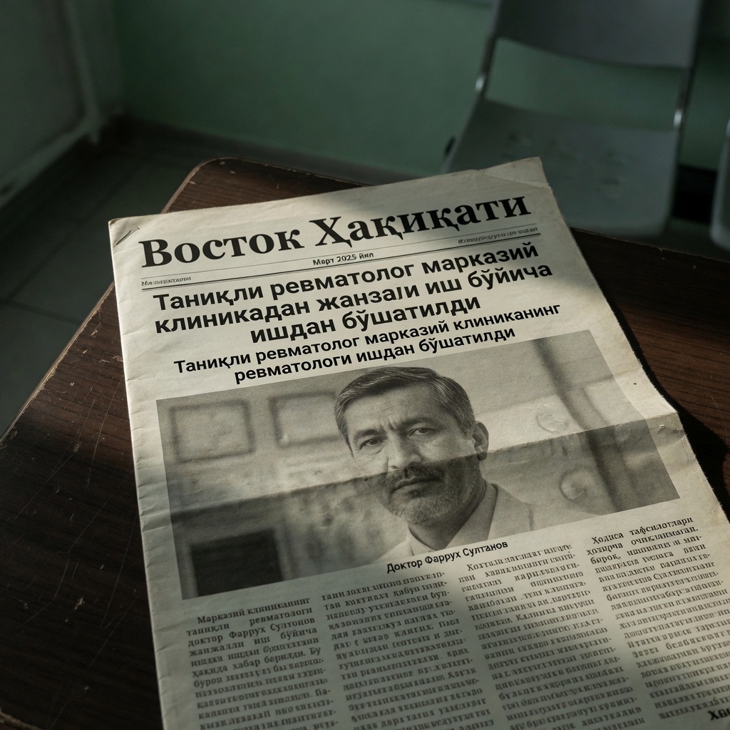 Газетная статья об увольнении доктора